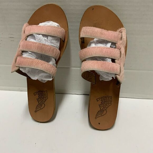 Ancient Greek Sandals Made In Greece Pink Calf Hair Size 40 - Picture 3 of 6